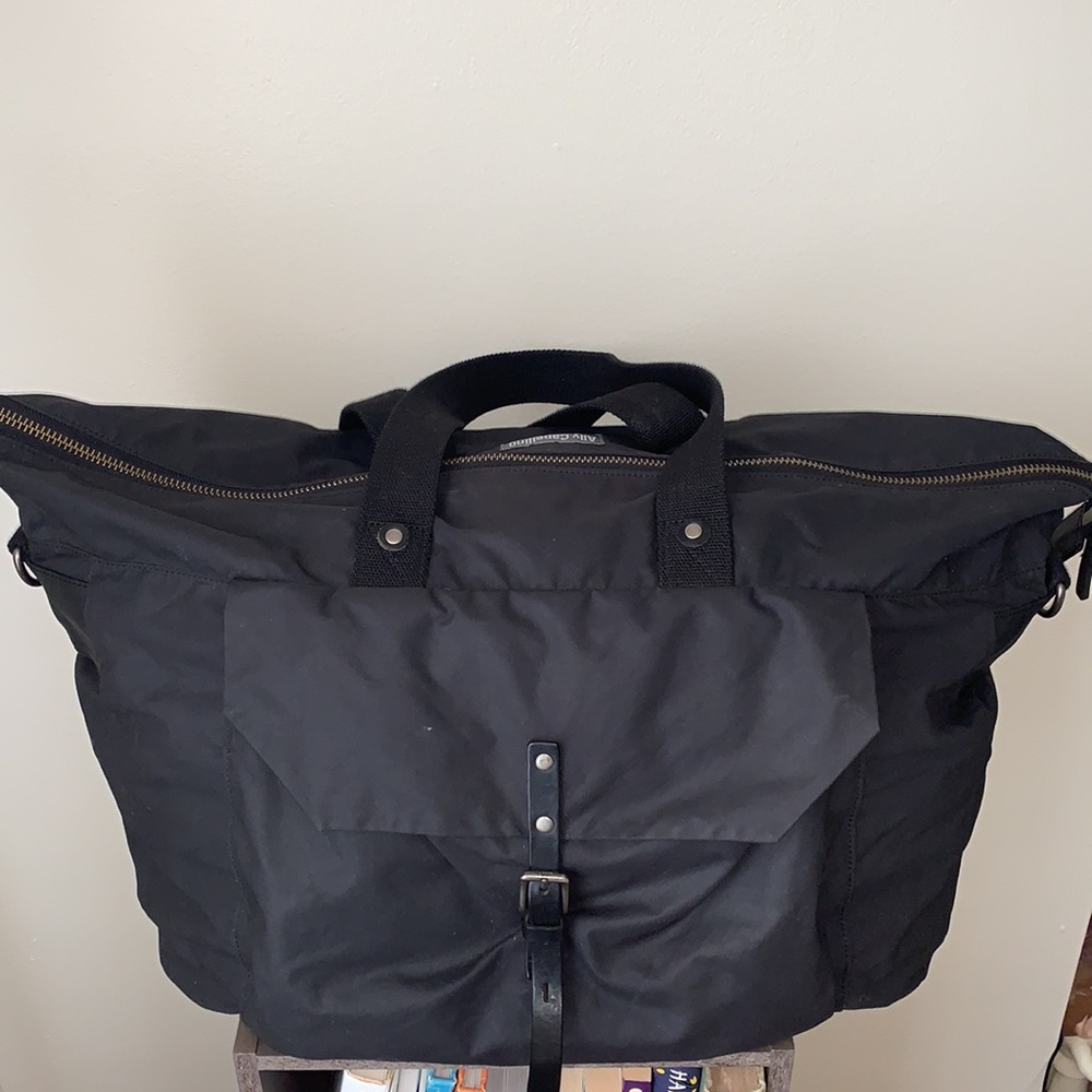 Waxed Cotton and Leather Ally Capellino Carry All Bag - Fr… - Picture 3 of 6